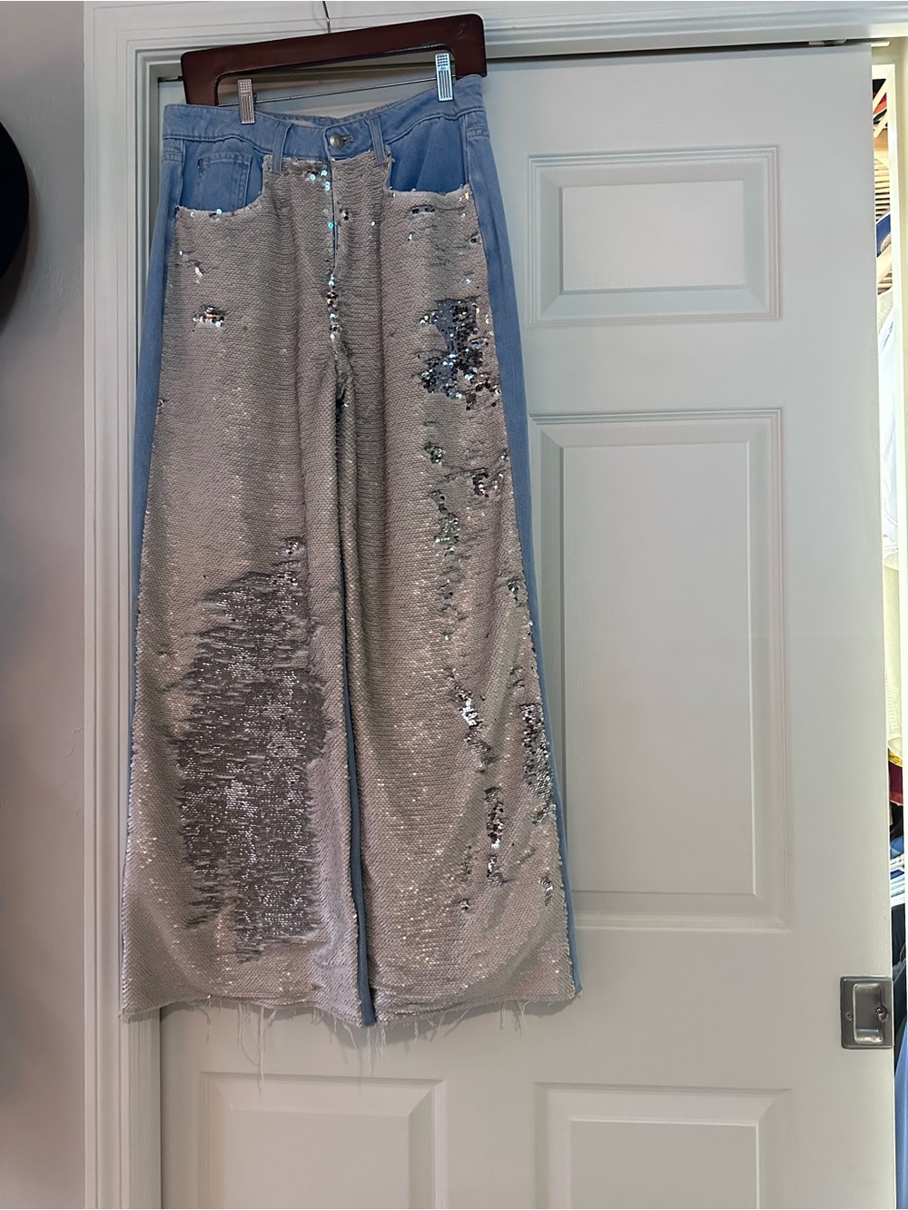Sequin Front Wide Leg Pilcro Jeans - Picture 2 of 6